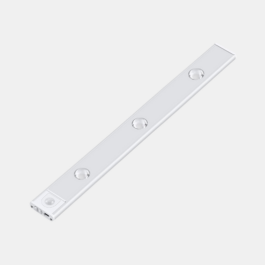 Barre Lumineuse LED Sans Fil à Détecteur de Mouvement avec Support Magnétique pour Éclairage Automatique Éclairage Electro Paris Argent 20cm