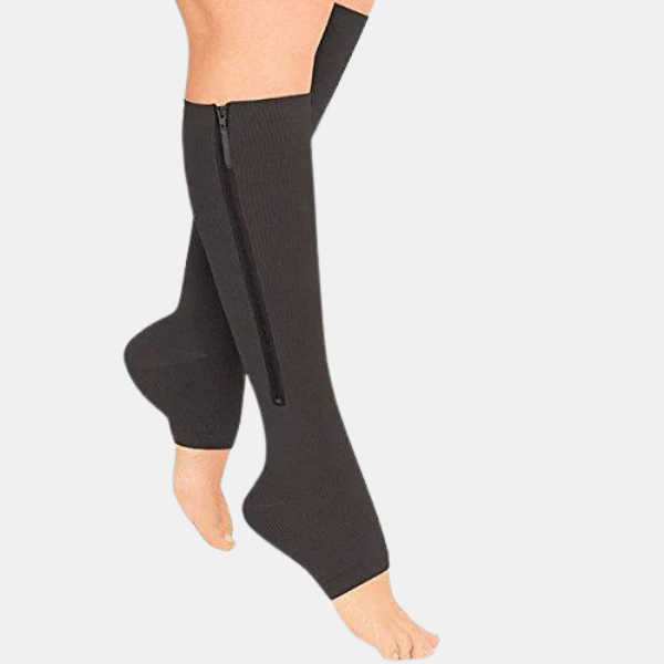 Bas de compression avec ouverture pratique Electro Paris noir S/M