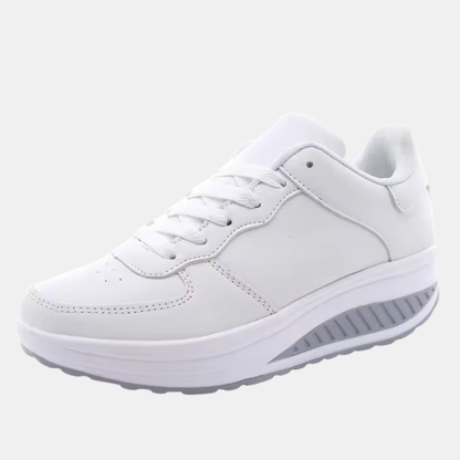 Baskets Confort Femme – Cuir Noir et Soutien Orthopédique ***Orthopedische Dames Sneakers in Zwart Leer - FlexiStep Electro Paris Blanc 35