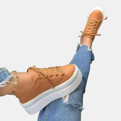 Baskets Femme à Plateforme – Style Moderne & Confort Absolu Women's Sneakers Electro Paris Marron 35