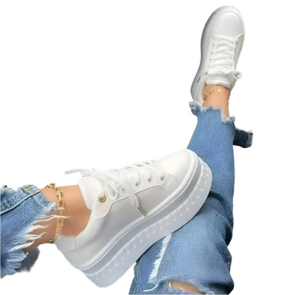 Baskets Femme à Plateforme – Style Moderne & Confort Absolu Women's Sneakers Electro Paris Blanc 35