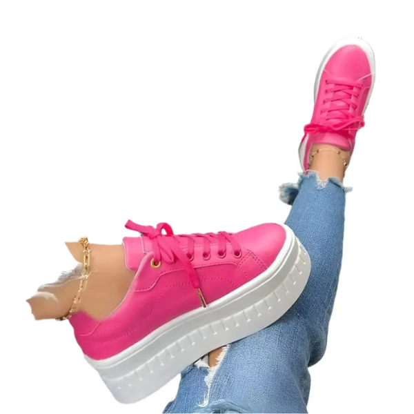 Baskets Femme à Plateforme – Style Moderne & Confort Absolu Women's Sneakers Electro Paris Rose 35
