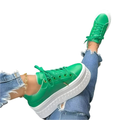 Baskets Femme à Plateforme – Style Moderne & Confort Absolu Women's Sneakers Electro Paris Vert 35