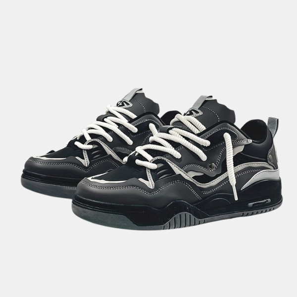 Baskets Homme Sportives – Semelle Épaisse et Style Décontracté Shoes men Electro Paris Noir 38