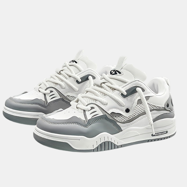 Baskets Homme Sportives – Semelle Épaisse et Style Décontracté Shoes men Electro Paris Gris 38