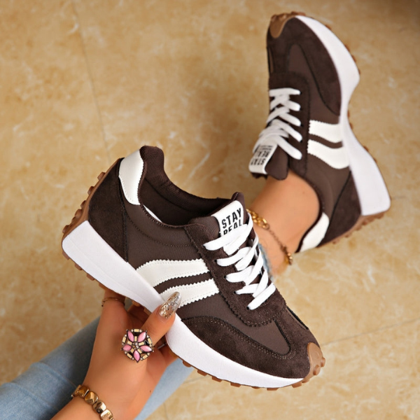 Baskets Design Confort Moderne Electro Paris Marron 4