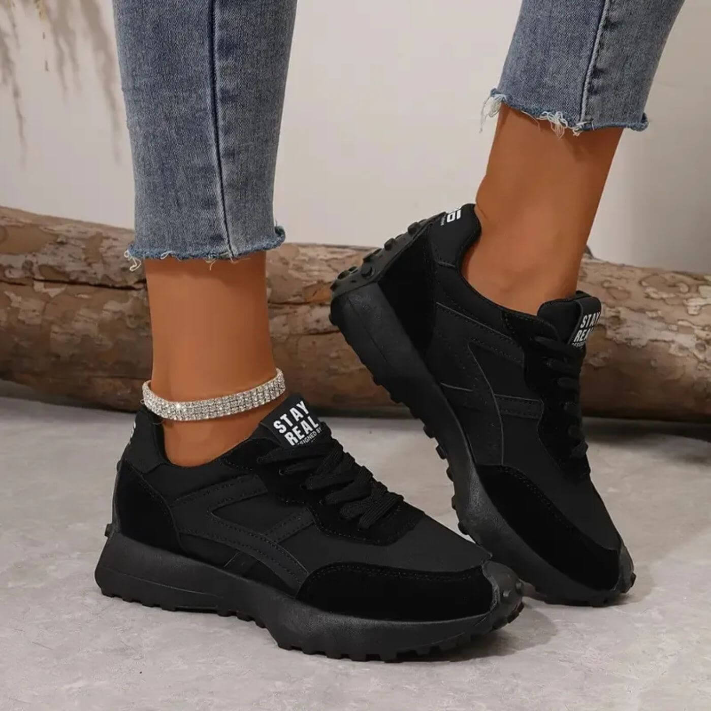Baskets Confort – Chaussures Légères Antidérapantes à Semelle Amortissante pour Homme Chaussures de marche Electro Paris Noir 35