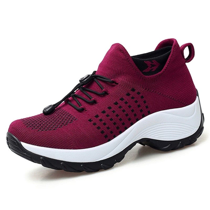 Baskets Orthopédiques Femme – Chaussures Avec Boîte À Orteils Large Pour Hallux Valgus Et Confort Optimal Chaussures orthopédiques Electro Paris Rouge 35