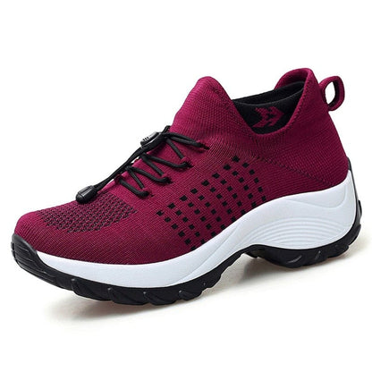 Baskets Orthopédiques Femme – Chaussures Avec Boîte À Orteils Large Pour Hallux Valgus Et Confort Optimal Chaussures orthopédiques Electro Paris Rouge 35