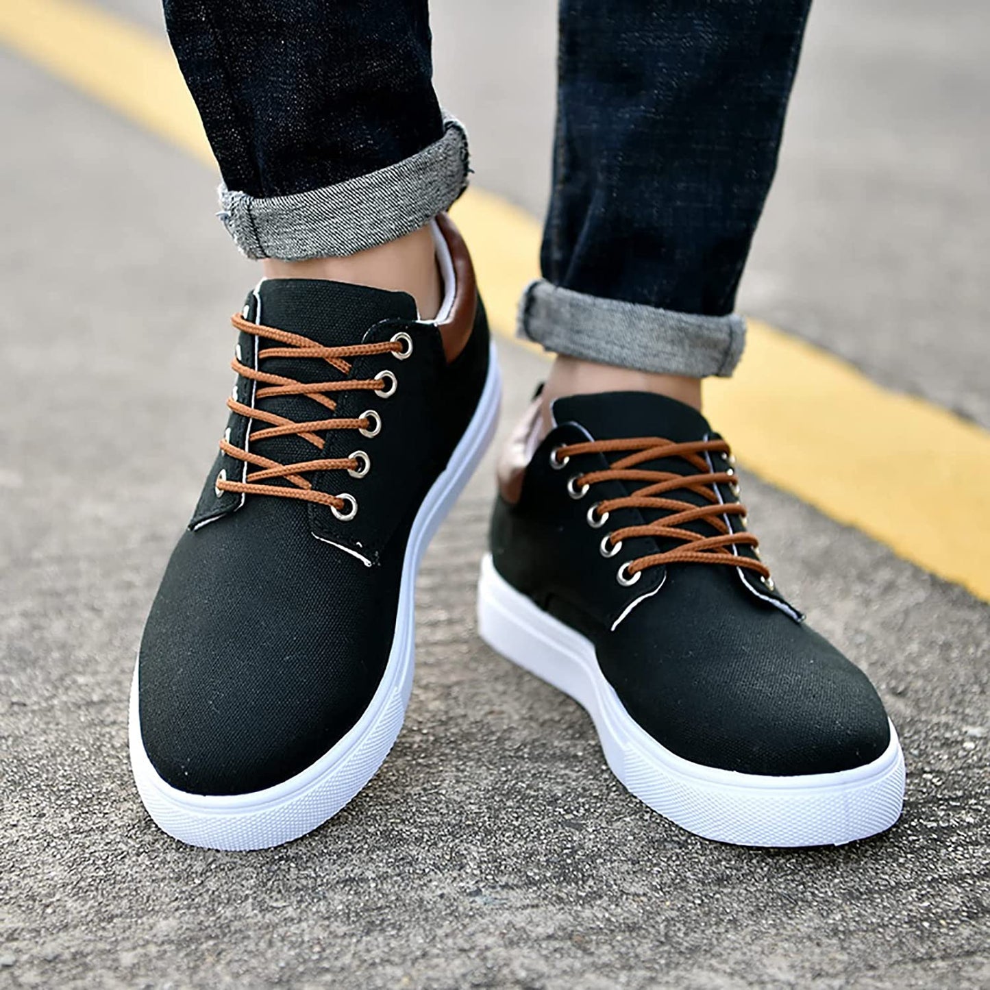Baskets en Toile pour Hommes à Semelle Blanche – Chaussures Décontractées pour un Style Moderne Baskets pour hommes Electro Paris