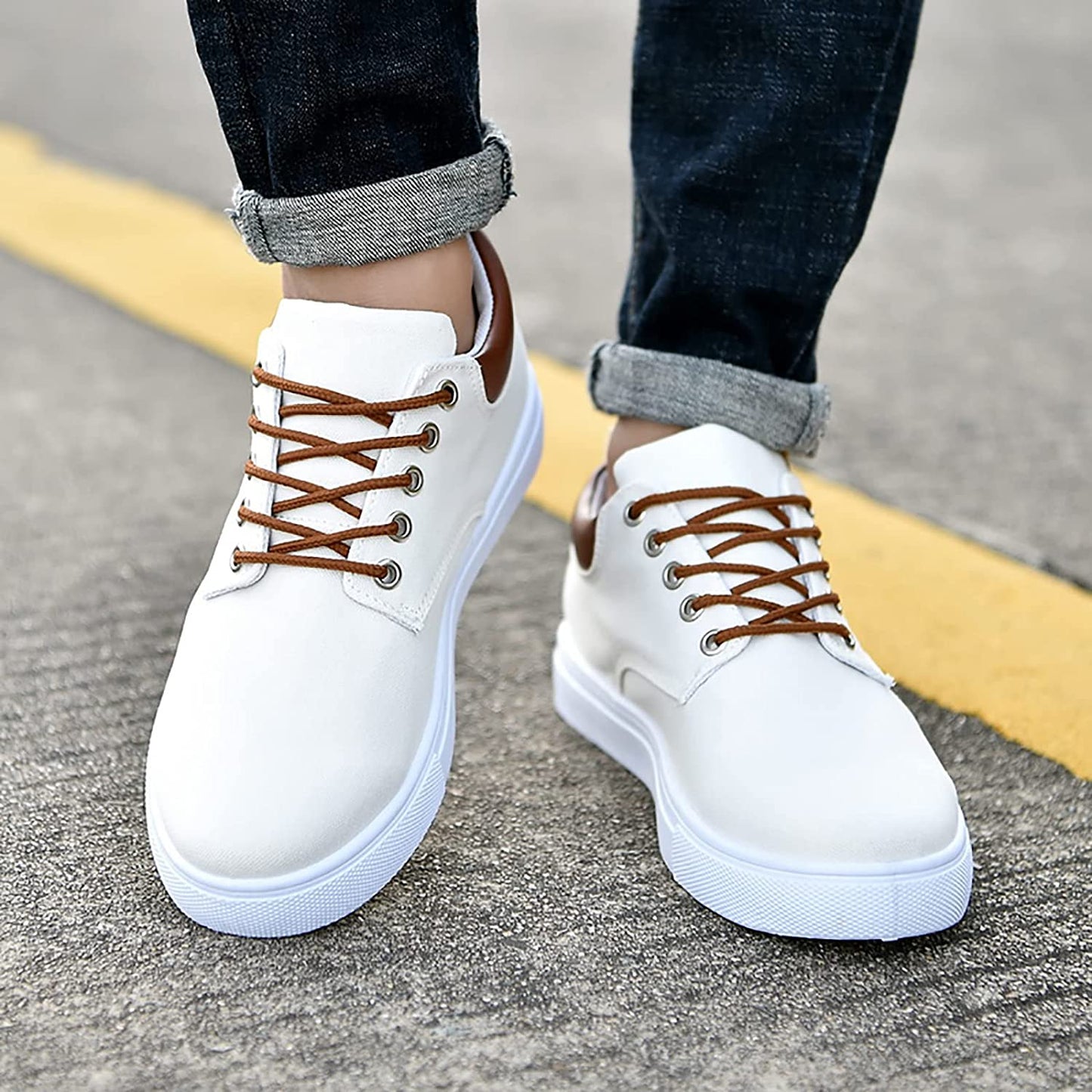 Baskets en Toile pour Hommes à Semelle Blanche – Chaussures Décontractées pour un Style Moderne Baskets pour hommes Electro Paris