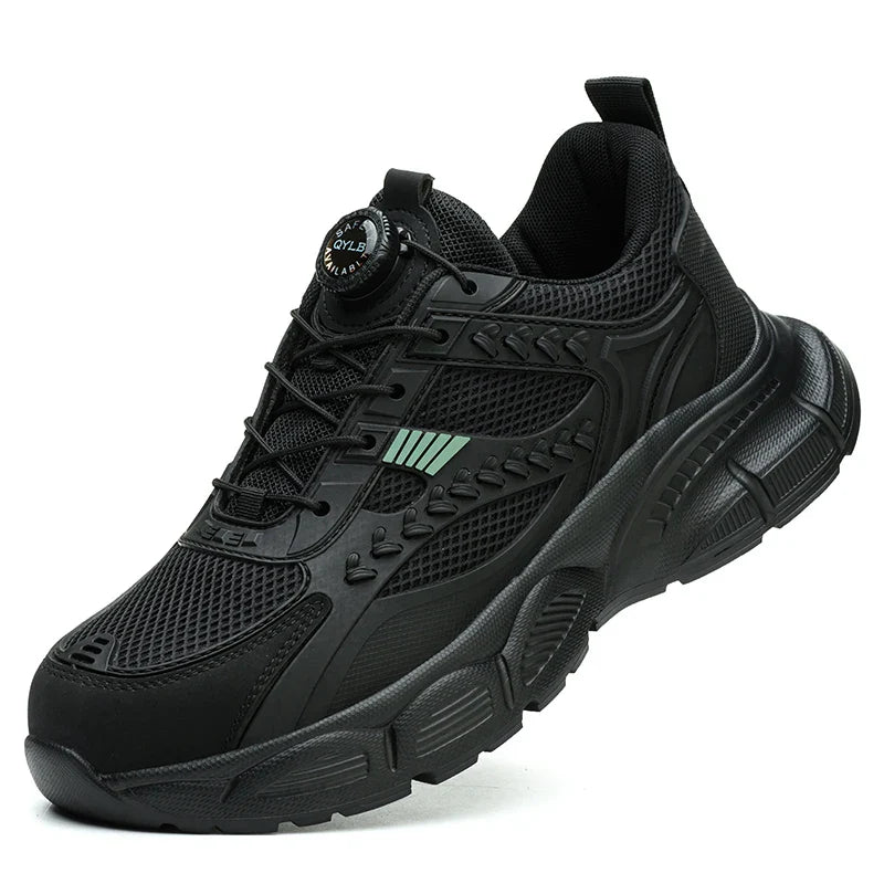 Chaussures de Sécurité Légères pour Homme avec Bout Renforcé et Fermeture à Molette – Respirantes et Antidérapantes Chaussures de sécurité Electro Paris Noir 36