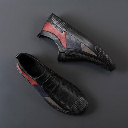 Baskets en Cuir Homme Italiennes avec Design Artistique – Confort et Style Quotidien Baskets Electro Paris