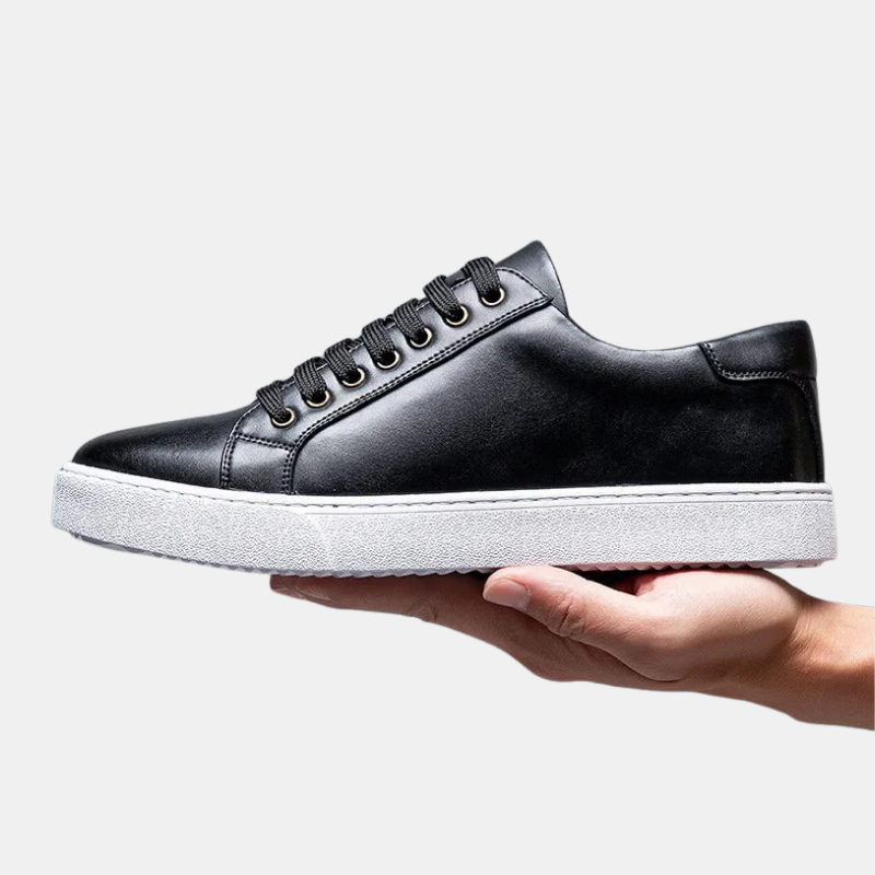 Baskets en Cuir Véritable Elian pour Homme – Élégance Intemporelle et Confort Quotidien Baskets Electro Paris Noir 36