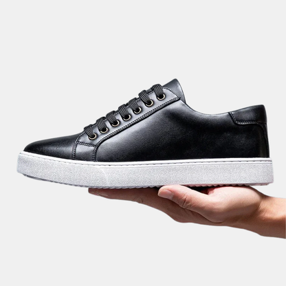 Baskets en Cuir Véritable Elian pour Homme – Élégance Intemporelle et Confort Quotidien Baskets Electro Paris Noir 36