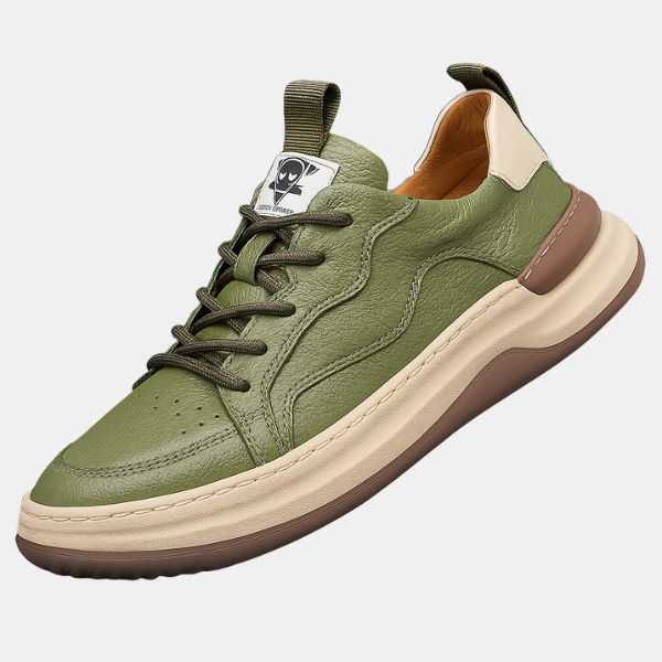 Baskets en Cuir – Style Urbain et Confort Electro Paris Vert 35