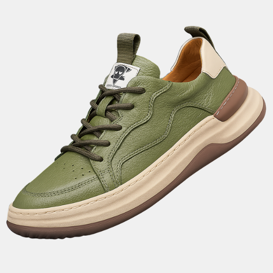 Baskets en Cuir – Style Urbain et Confort Electro Paris Vert 35