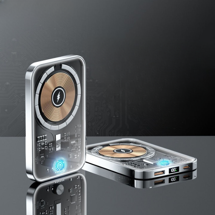 Batterie Externe 10000mAh Portable – Chargeur Sans Fil Magnétique Transparent Accessoires de téléphone mobile Electro Paris Default