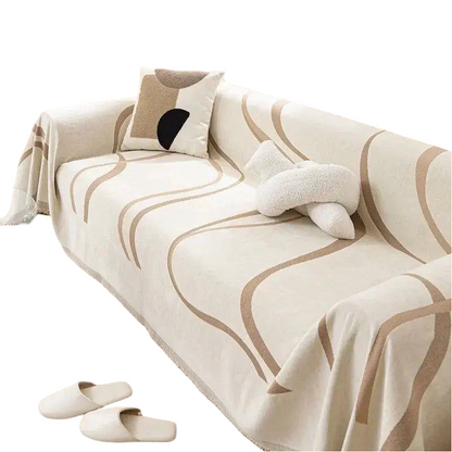 Couverture Canapé Texturée En Chenille Et Coton Pour Intérieurs Confortables Sofa cover Electro Paris