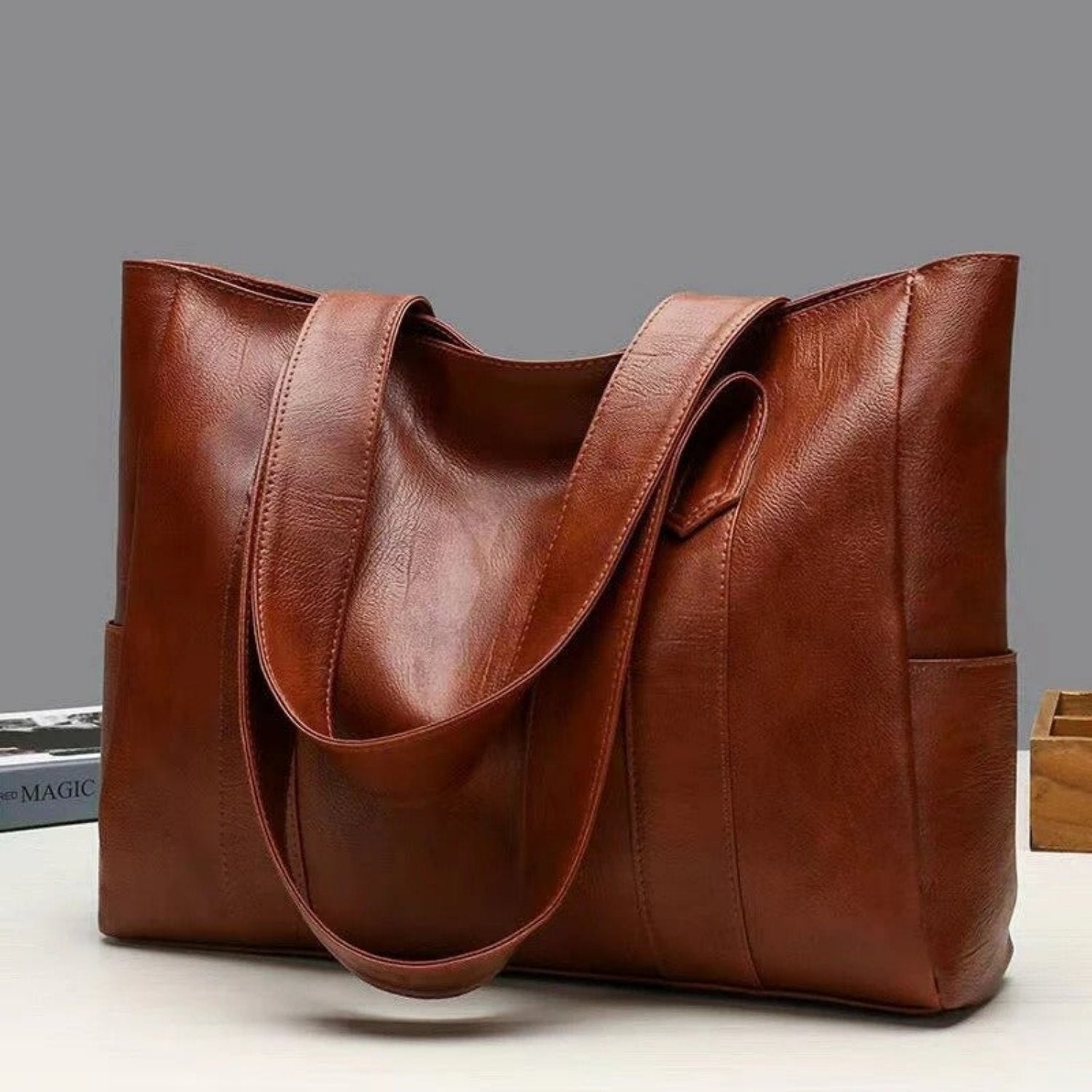 Sac À Main En Cuir Vintage Élégant Pour Épaule Élégance Classique Et Fonctionnalité Moderne Au Quotidien Black Friday Deal Shoulder Bags Electro Paris Marron