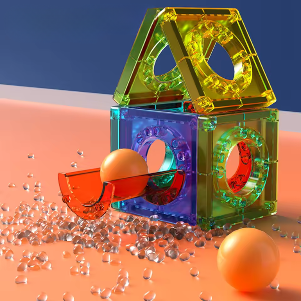 Blocs Magnétiques Colorés – Ensemble STEM pour Construction et Créativité Magnetic Building Blocks Electro Paris