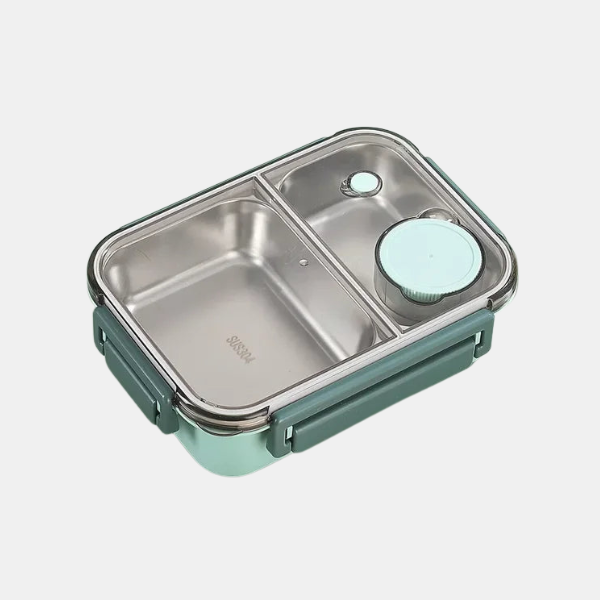 Boîte Chauffante Électrique pour Bureau & Voiture – Chauffe-Plat Portable en Acier Inoxydable Contenants de stockage alimentaire Electro Paris 3 Gittervert