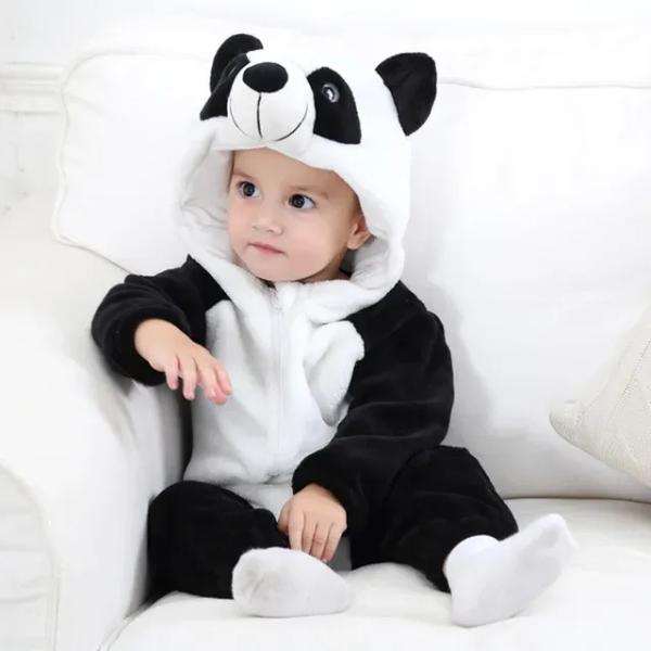 Bodies Bébé Motif Animaux Adorables – Confort Doux pour Tout-Petit *JungleBuddies Baby Onesies - Schattige Dierlijke Onesies voor Jouw Kleintje Electro Paris Panda 70 (0-6 mois)