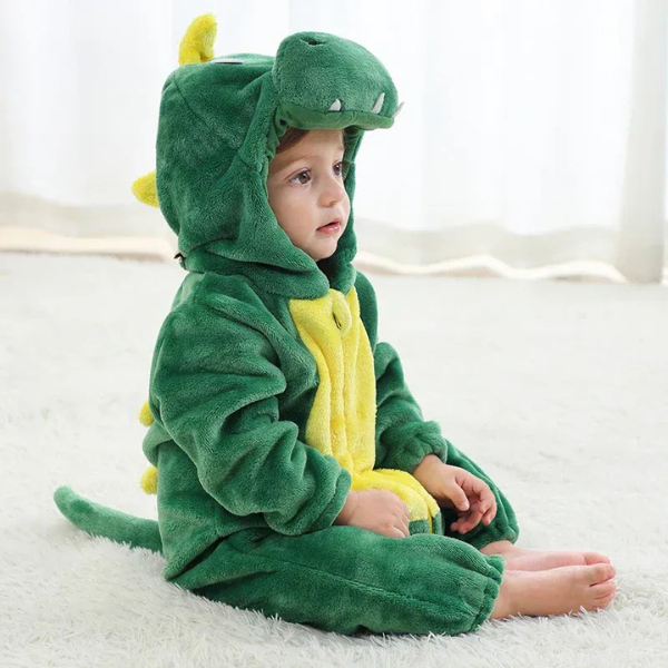 Bodies Bébé Motif Animaux Adorables – Confort Doux pour Tout-Petit *JungleBuddies Baby Onesies - Schattige Dierlijke Onesies voor Jouw Kleintje Electro Paris Dinosaure Vert 70 (0-6 mois)