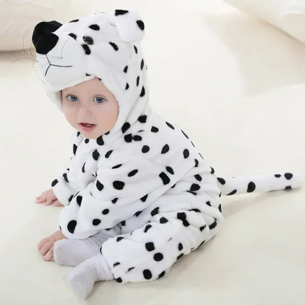 Bodies Bébé Motif Animaux Adorables – Confort Doux pour Tout-Petit *JungleBuddies Baby Onesies - Schattige Dierlijke Onesies voor Jouw Kleintje Electro Paris Léopard des Neiges 70 (0-6 mois)