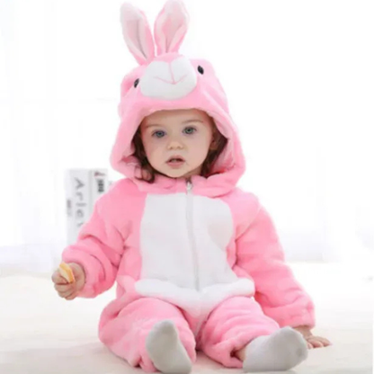 Bodies Bébé Motif Animaux Adorables – Confort Doux pour Tout-Petit *JungleBuddies Baby Onesies - Schattige Dierlijke Onesies voor Jouw Kleintje Electro Paris Lapin Rose 70 (0-6 mois)