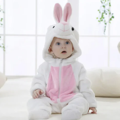 Bodies Bébé Motif Animaux Adorables – Confort Doux pour Tout-Petit *JungleBuddies Baby Onesies - Schattige Dierlijke Onesies voor Jouw Kleintje Electro Paris Lapin Blanc 70 (0-6 mois)