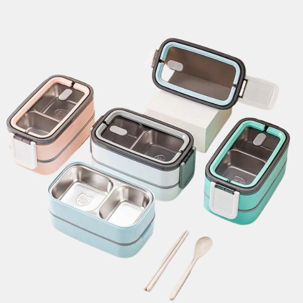 Boîte Lunch – Compartiments Étanches en Acier Inoxydable Electro Paris