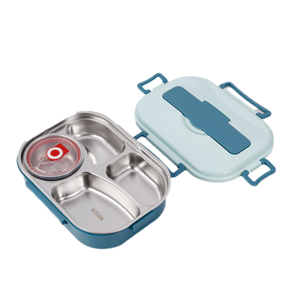 Boîte à Lunch Isotherme en Acier Inoxydable – Compartiments pour Repas Chaud Boîtes à lunch et sacs Electro Paris Bleu 4 compartiments avec louche