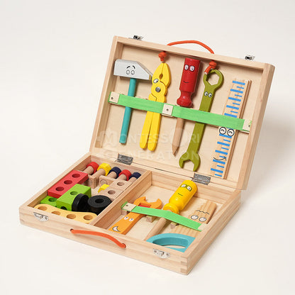 Boîte à Outils en Bois pour Enfants – Ensemble de Jeu d'Imitation Montessori pour le Développement Jouets Montessori Electro Paris Default