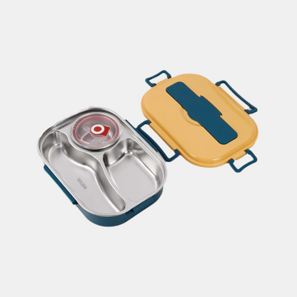 Boîte à Lunch Isotherme en Acier Inoxydable – Compartiments pour Repas Chaud Boîtes à lunch et sacs Electro Paris Jaune 3 compartiments avec louche