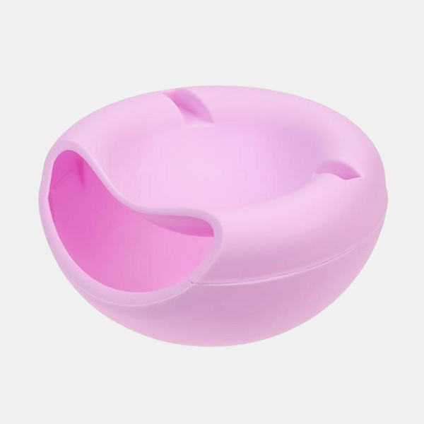 Bol malin 2-en-1 – Snack et support pour téléphone pour moments détente Serving Trays Electro Paris 2 pièces Rose