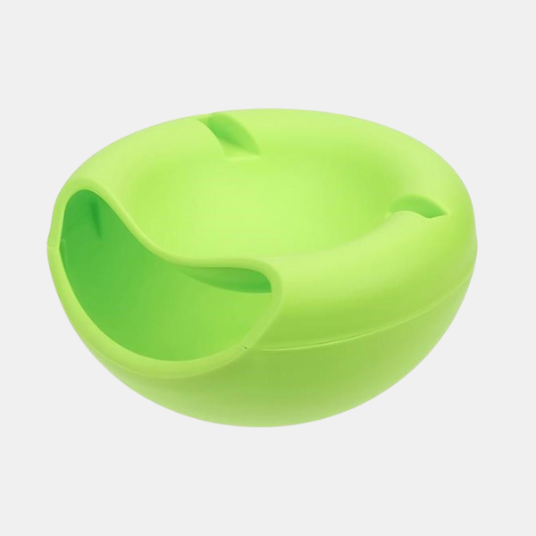 Bol malin 2-en-1 – Snack et support pour téléphone pour moments détente Serving Trays Electro Paris 2 pièces Vert