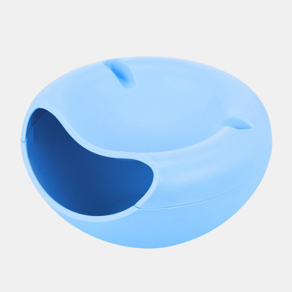 Bol malin 2-en-1 – Snack et support pour téléphone pour moments détente Serving Trays Electro Paris 2 pièces Bleu