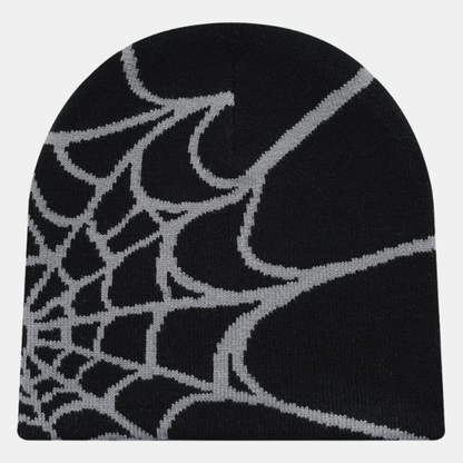 Bonnet Tricot Araignée – Style Streetwear Unisexe Electro Paris Gris et noir