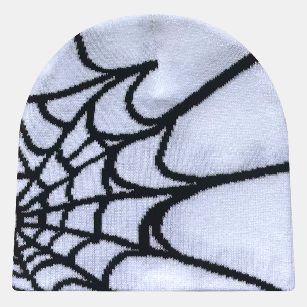 Bonnet Tricot Araignée – Style Streetwear Unisexe Electro Paris Blanc