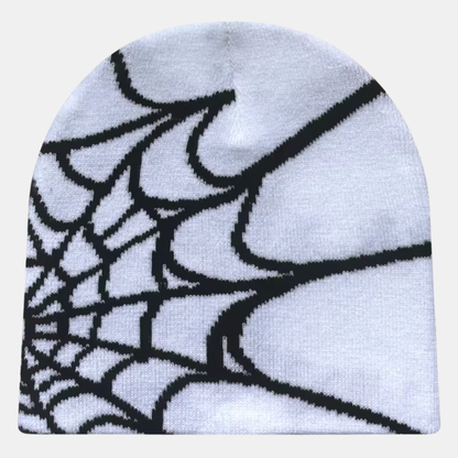 Bonnet Tricot Araignée – Style Streetwear Unisexe Electro Paris Blanc