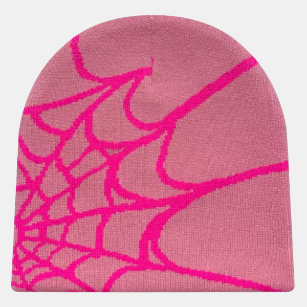 Bonnet Tricot Araignée – Style Streetwear Unisexe Electro Paris Rose