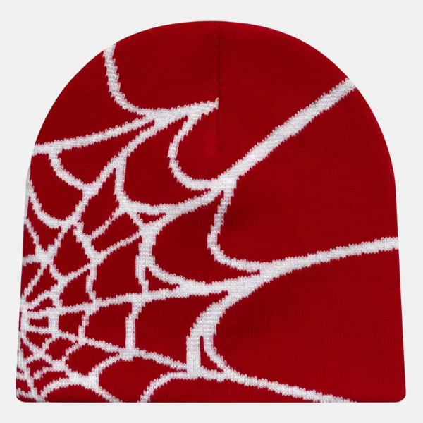 Bonnet Tricot Araignée – Style Streetwear Unisexe Electro Paris Rouge
