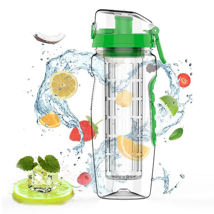 Bouteille À Infuseur De Fruits Sans BPA Pour Eau Aromatisée Naturelle Water Bottles Electro Paris Vert
