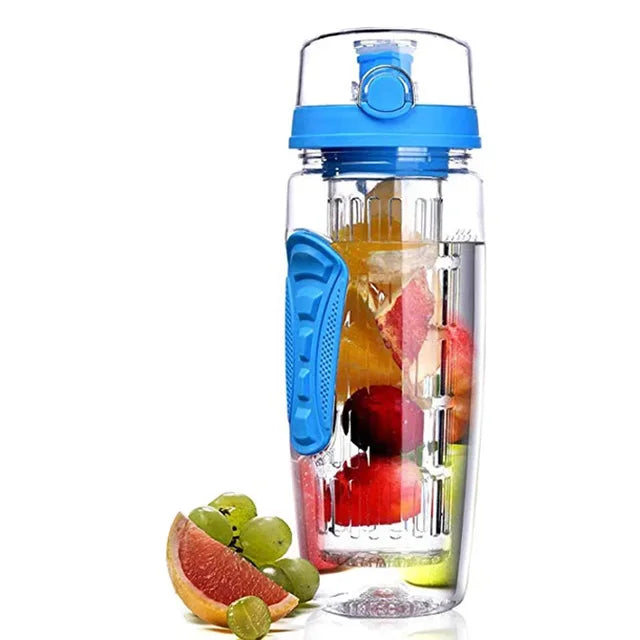 Bouteille À Infuseur De Fruits Sans BPA Pour Eau Aromatisée Naturelle Water Bottles Electro Paris Bleu