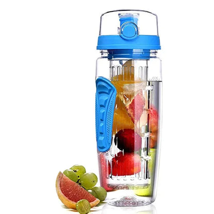 Bouteille À Infuseur De Fruits Sans BPA Pour Eau Aromatisée Naturelle Water Bottles Electro Paris Bleu