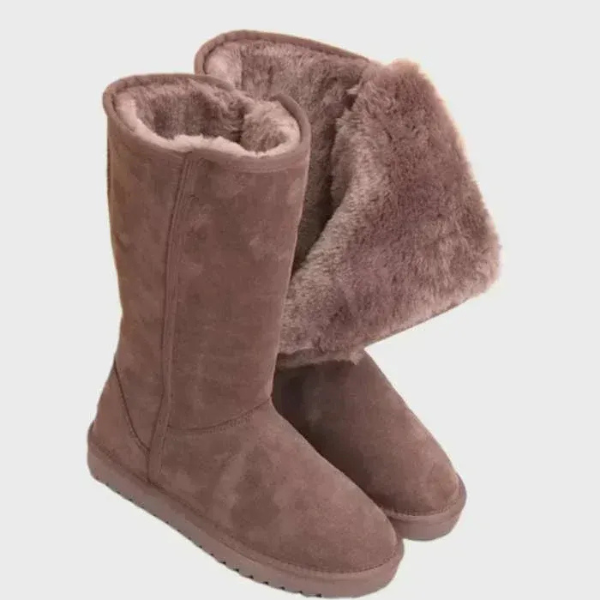 Bottes Chaudes en Peau de Mouton – Confort Hivernal Femme **Suède Sheepskin Dameslaarzen - Sofia Electro Paris Marron 35