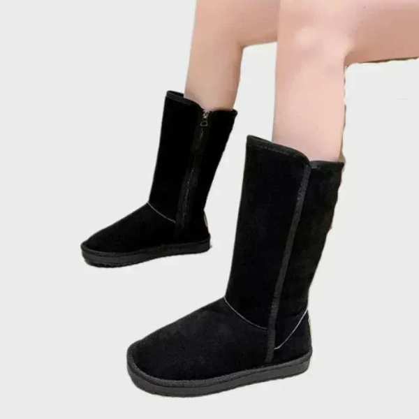 Bottes Chaudes en Peau de Mouton – Confort Hivernal Femme **Suède Sheepskin Dameslaarzen - Sofia Electro Paris