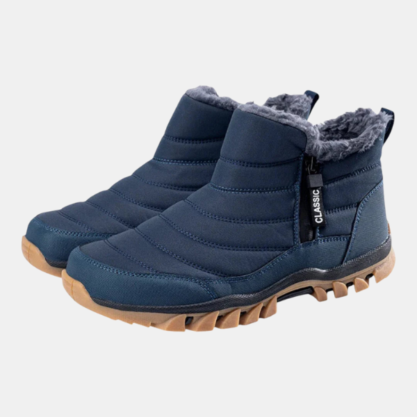 Bottes Hiver Homme – Chaudes, Antidérapantes avec Fermeture Éclair Electro Paris Bleu 39