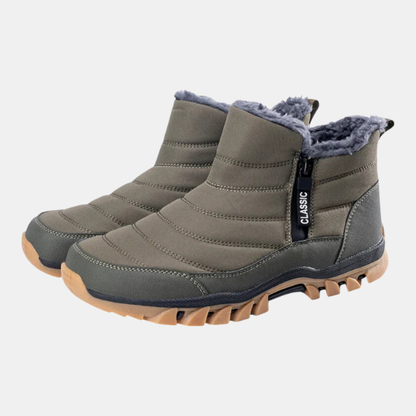 Bottes Hiver Homme – Chaudes, Antidérapantes avec Fermeture Éclair Electro Paris Olive 39